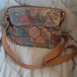 Fossil Muted Floral Vintage Canvas Bag